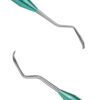Долото вигнуте дистальне Double ended distal chisel №1 Verdent 09-02 з титановою ручкою 8779