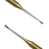 Ложка кюретажная прямая средняя 2,2/3,3 Curettage spoon Verdent 11-02 с титановой ручкой 8831