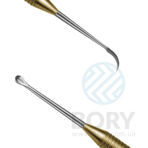 Скребок ложка кюретажна Curettage spoon Verdent 11-10 з титановою ручкою