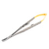 Голкотримач Castroviejo Needle Holder curved вигнутий 180мм UNICORN Medical Instruments № 1923/TC 180mm Gold (Tungsten Carbide Inserts) 10030