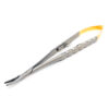 Иглодержатель Castroviejo Needle Holder curved изогнутый 180мм UNICORN Medical Instruments № 1923/TC 180mm Gold (Tungsten Carbide Inserts) 10031