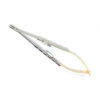 Иглодержатель Castroviejo Needle Holder straight прямой 160мм UNICORN Medical Instruments № 1922A/TC 160mm Gold (Tungsten Carbide Inserts)