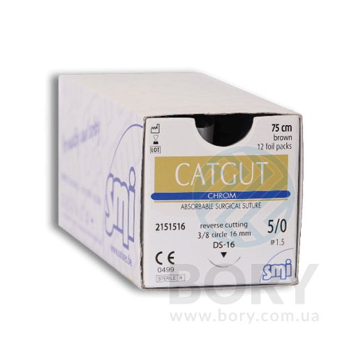 Шовний матеріал CATGUT CHROM SMI AG Бельгія Кетгут Хром