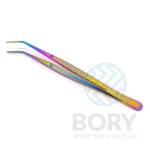 Пінцет College Tweezer Multi Color Rainbow 150мм UNICORN Medical Instruments № 1026 color