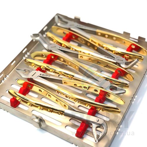 Набір щипців для видалення 6шт з боксом Atraumatic Extraction Forceps Set of 6pcs with Box UNICORN Medical Instruments
