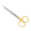 Ножницы хирургические прямые Goldman-Fox Surgical Scissors Straight 130мм UNICORN Medical Instruments № 3518/TC Gold (Tungsten Carbide Inserts) 9408