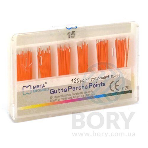 Гутаперчеві штифти Gutta Percha Points Meta Biomed, 120шт