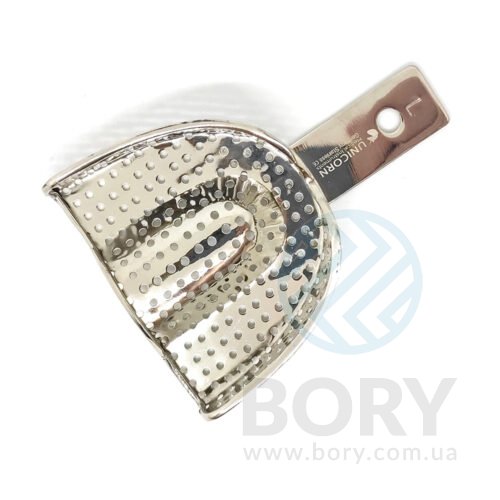 Відбиткова металева ложка L верх UNICORN Medical Instruments Metal Impression Tray perforated, size L Upper