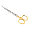 Ножницы хирургические изогнутые Kelly Surgical Scissors Curved 160мм UNICORN Medical Instruments № 3510/TC Gold (Tungsten Carbide Inserts)