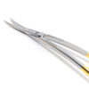 Ножиці хірургічні S-подібні подвійно вигнуті La Grande Double Curved Surgical Scissors 115мм UNICORN Medical Instruments № 3525/TC Gold (Tungsten Carbide Inserts) 9384