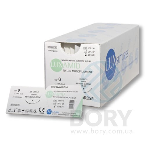 Шовний матеріал Luxamid Luxsutures Люксамід нейлон монофіламент