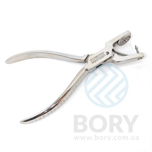 Щипці для просічки рабердаму Rubber Dam Punch Ainsworth Forceps UNICORN Medical Instruments № 2415