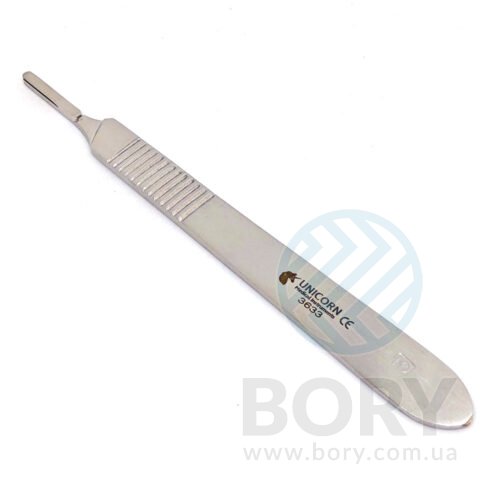 Ручка для скальпеля №3 плоска Scalpel Handle No.3 UNICORN Medical Instruments № 3633