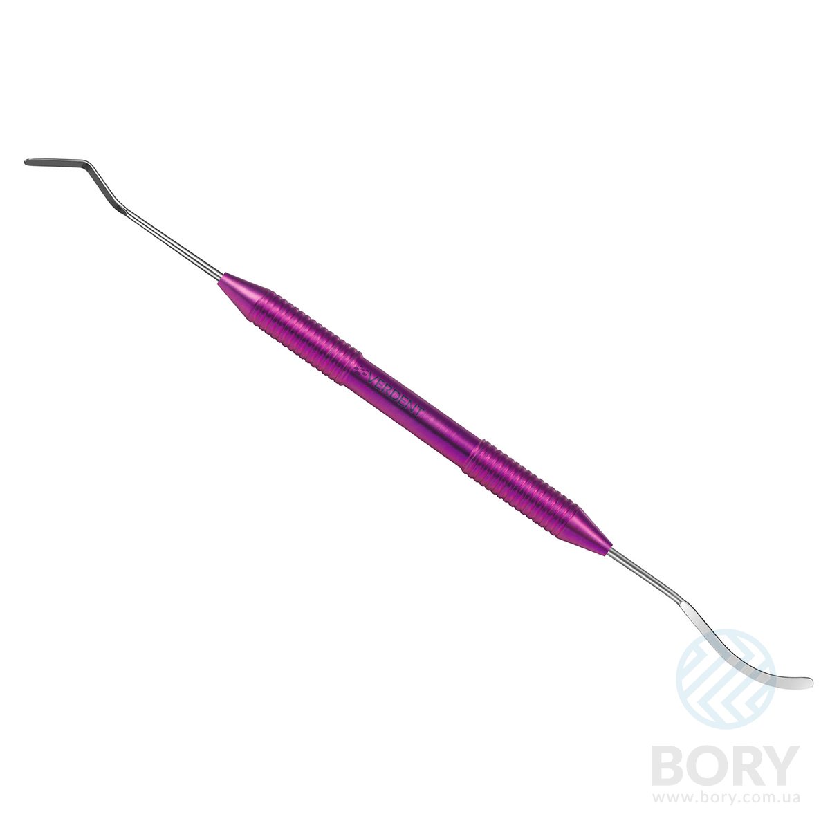 Гладилка серповидная средняя 2,0/2,0 Double ended composite instrument Verdent 03-01 с титановой ручкой