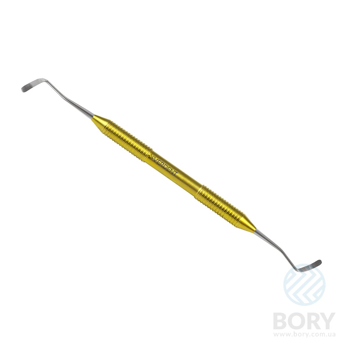 Гладилка изогнутая мини 2,2/2,2 Double ended composite instrument Verdent 03-15 с титановой ручкой