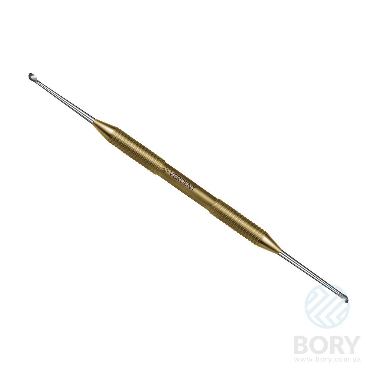 Кюретажна ложка пряма мала 2,2/2,8 Curettage spoon Verdent 11-01 з титановою ручкою