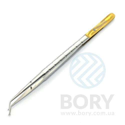 Пінцет хірургічний для шовного Surgical Suture Tweezer 180мм rounded tip UNICORN Medical Instruments № 393