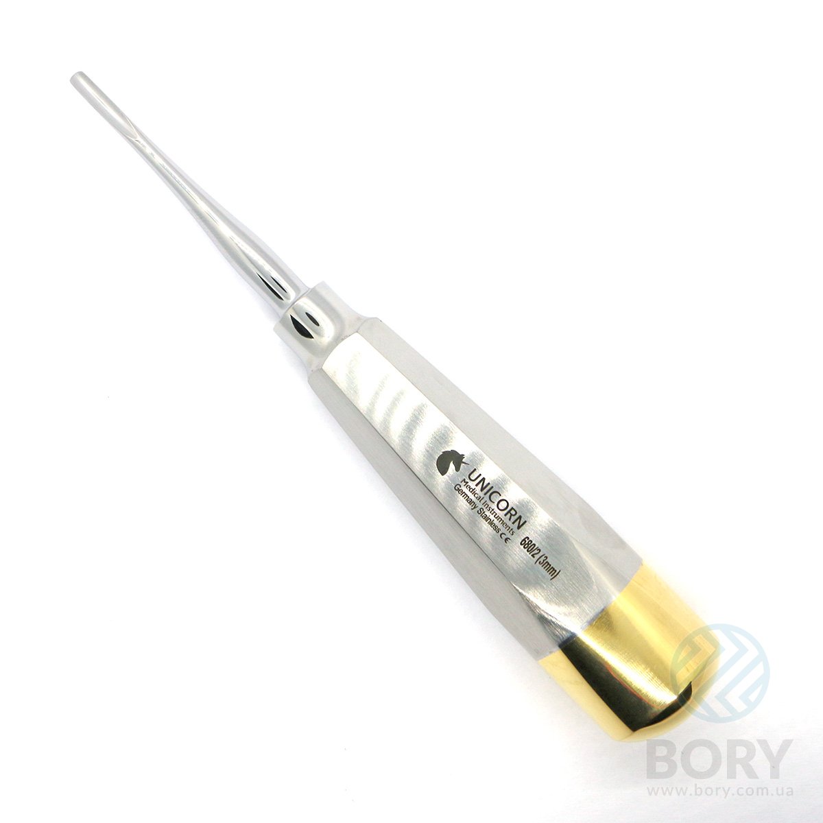 Элеватор Root Elevator 3мм UNICORN Medical Instruments № 680/2 3mm Gold