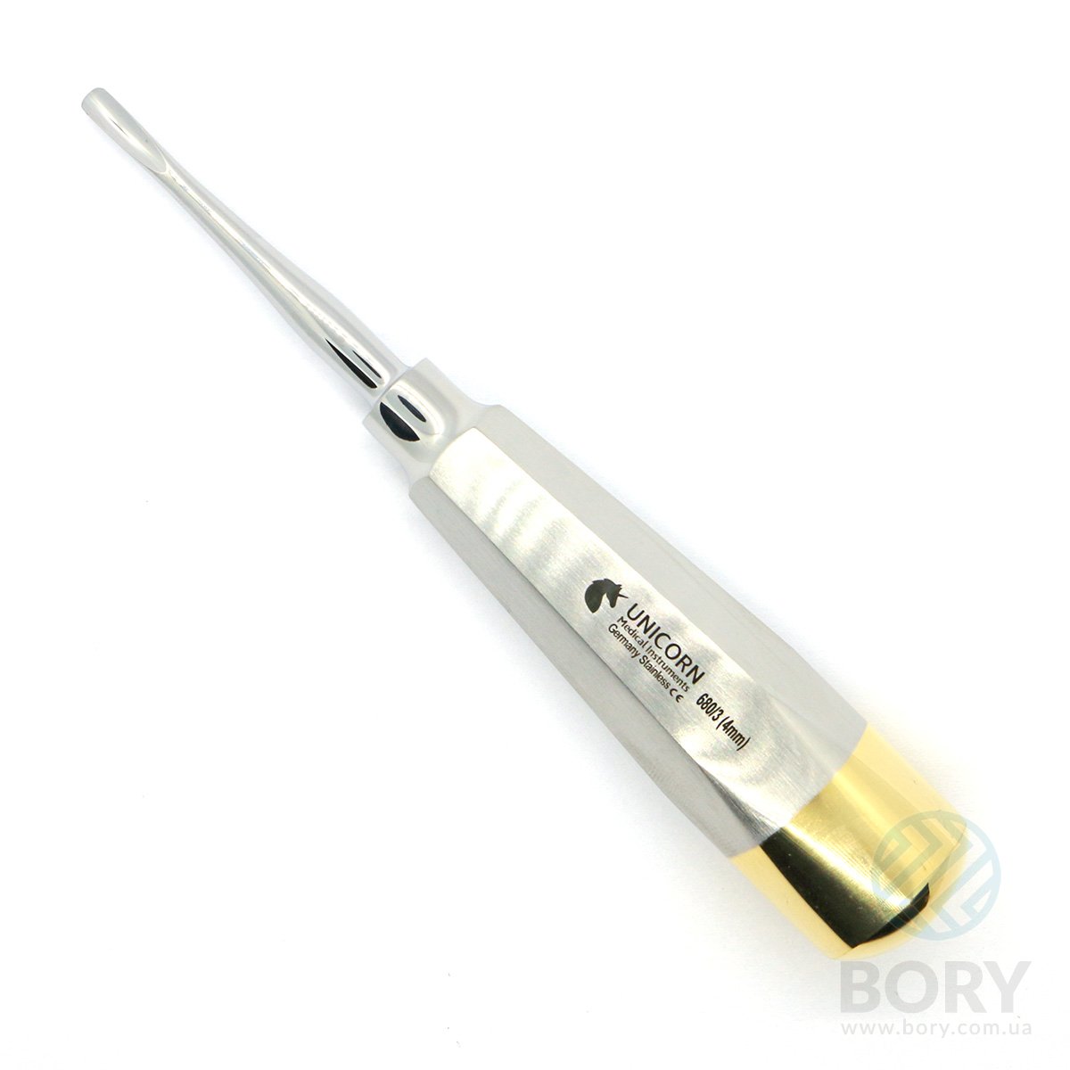 Элеватор Root Elevator 4мм UNICORN Medical Instruments № 680/3 4mm Gold
