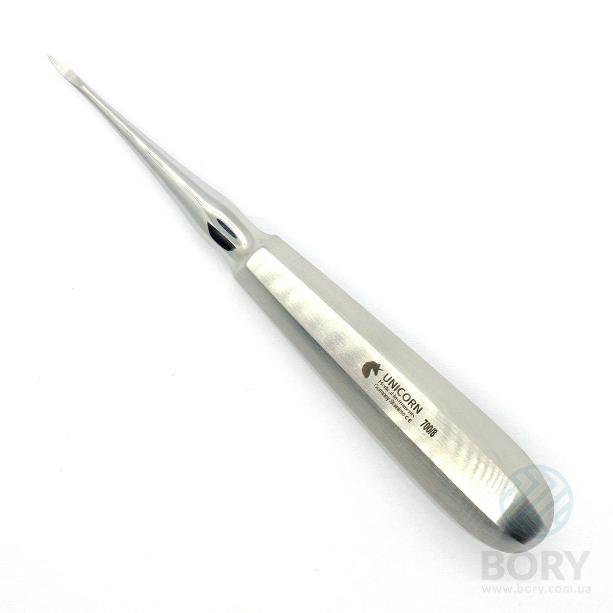Элеватор Heidbrink elevator 2.5мм straight для удаления фрагментов корней прямой UNICORN Medical Instruments № 700/8