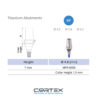 Прямой абатмент Straight Titanium Abutment MPR-8000 Cortex Dental Implants конусное соединение с имплантатом стандартная платформа Conical Regular Platform (RP) 10616