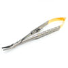 Голкотримач Castroviejo Needle Holder curved вигнутий 150мм UNICORN Medical Instruments № 1924/TC 150mm Gold (Tungsten Carbide Inserts) 10037
