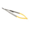 Иглодержатель Castroviejo Needle Holder curved изогнутый 160мм UNICORN Medical Instruments № 1922B/TC 160mm Gold (Tungsten Carbide Inserts) 9333