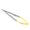Голкотримач Castroviejo Needle Holder curved вигнутий 180мм UNICORN Medical Instruments № 1923/TC 180mm Gold (Tungsten Carbide Inserts) 10029