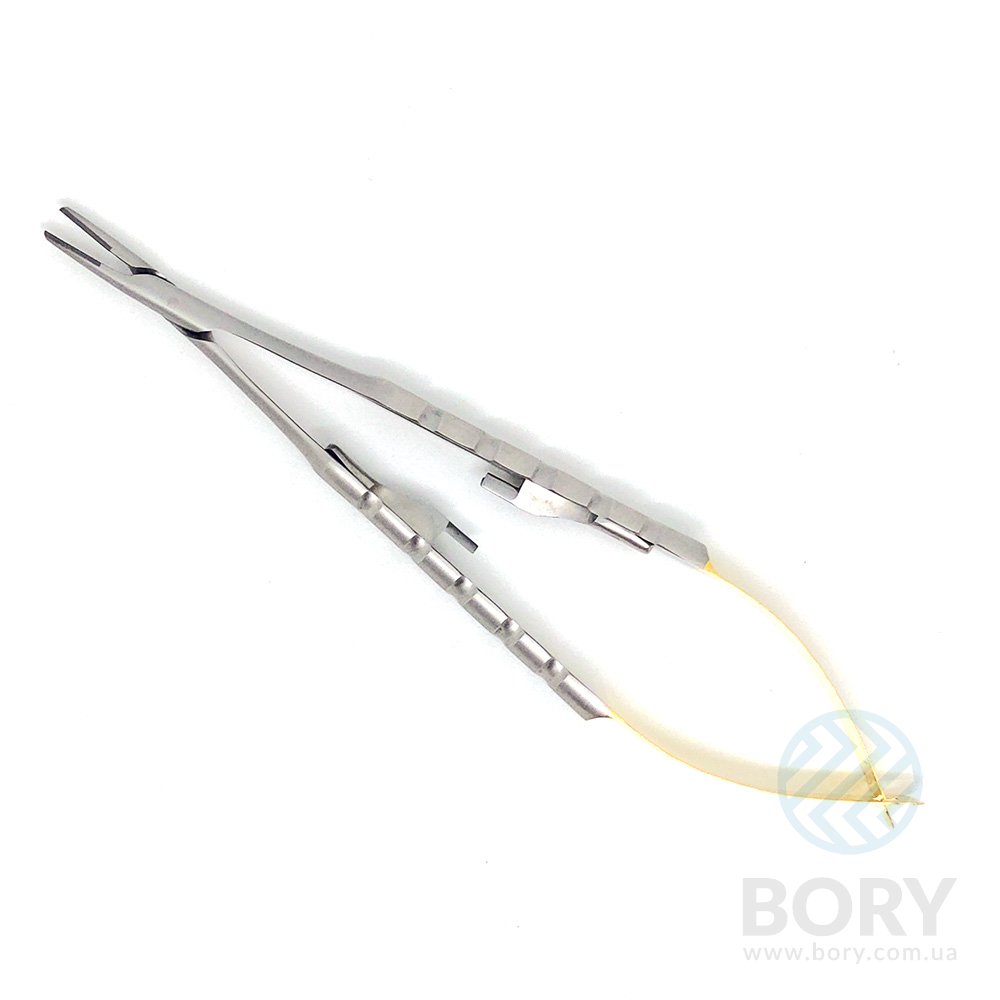 Голкотримач Castroviejo Needle Holder straight прямий 150мм UNICORN Medical Instruments № 1923/TC 150mm Gold (Tungsten Carbide Inserts)