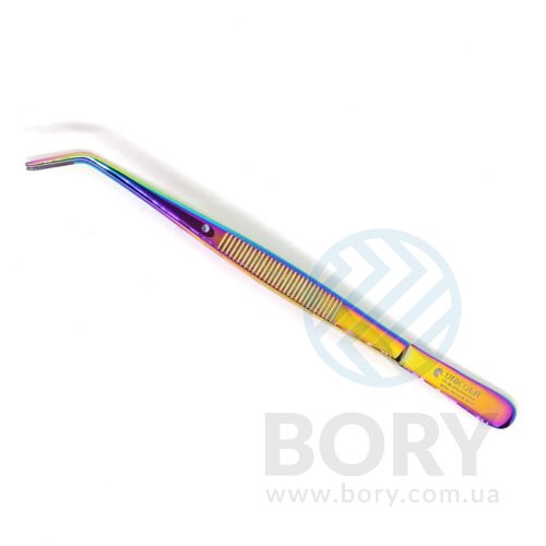 Пінцет College Tweezer Multi Color Rainbow 150мм UNICORN Medical Instruments № 1026 color