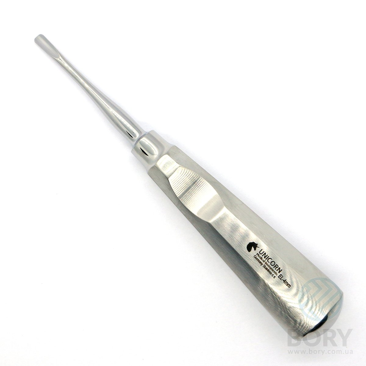 Элеватор Luxator Root Elevator 4мм прямой UNICORN Medical Instruments № EL-4mm