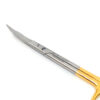 Ножницы хирургические изогнутые Goldman-Fox Surgical Scissors Curved 130мм UNICORN Medical Instruments № 3519/TC Gold (Tungsten Carbide Inserts) 9399