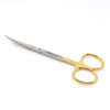 Ножницы хирургические изогнутые Goldman-Fox Surgical Scissors Curved 130мм UNICORN Medical Instruments № 3519/TC Gold (Tungsten Carbide Inserts) 9401