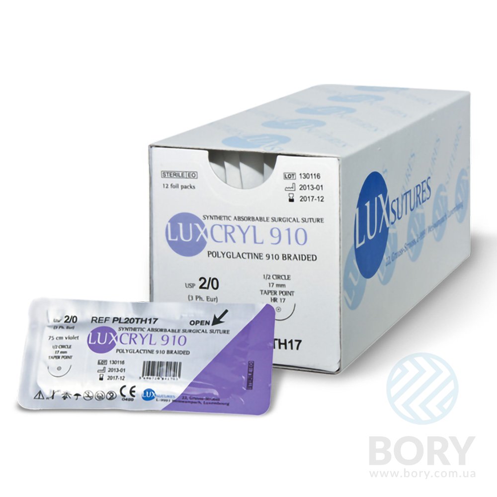 Шовный материал Luxcryl 910 Luxsutures Люкскрил 910 полиглактин 910 плетеный