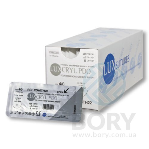 Шовний матеріал Luxcryl PDO Luxsutures Люкскрил ПДО полідіоксанон монофіламент
