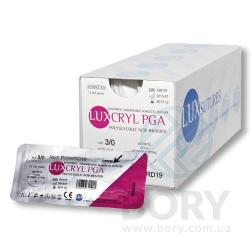 Шовний матеріал Luxcryl PGA Luxsutures Люкскрил ПГА полігліколь ПГА плетений