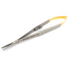 Иглодержатель Castroviejo Needle Holder straight прямой 180мм UNICORN Medical Instruments № 1922 TC Gold (Tungsten Carbide Inserts) 4544