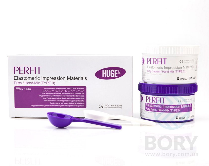 Perfit Putty Huge А-силікон Перфіт базисна відбиткова маса, 2 по 400г