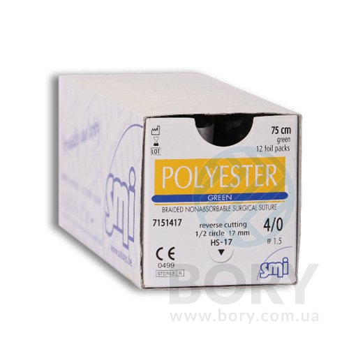 Шовний матеріал POLYESTER SMI AG Бельгія Поліестер плетений