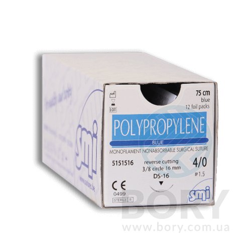 Шовний матеріал POLYPROPYLENE SMI AG Бельгія Поліпропілен монофіламент