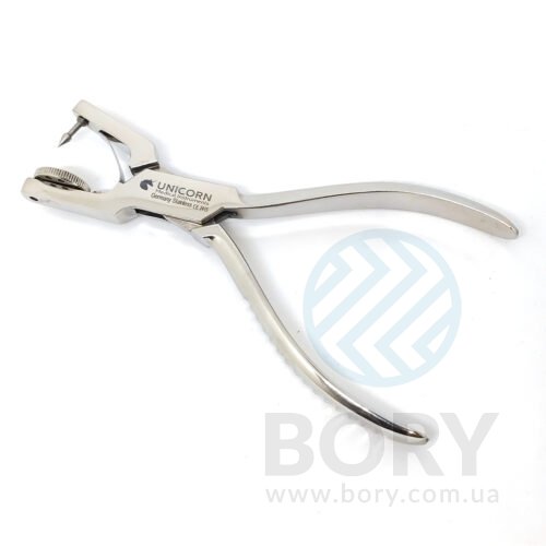 Щипці для просічки рабердаму Rubber Dam Punch Ainsworth Forceps UNICORN Medical Instruments № 2415