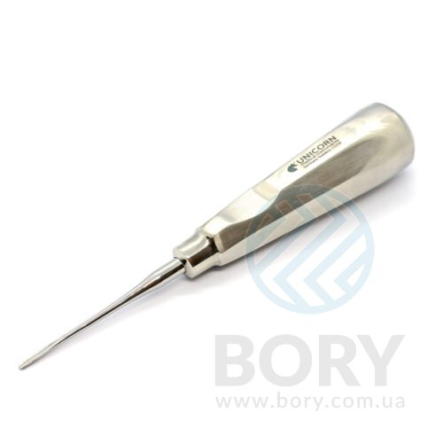 Елеватор Root Elevator 2мм straight Long прямий подовжений 165мм UNICORN Medical Instruments № 218A