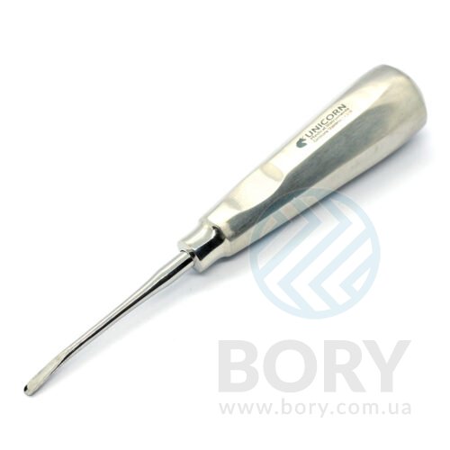 Элеватор Root Elevator 3мм curved Long изогнутый удлиненный 165мм UNICORN Medical Instruments № 220В