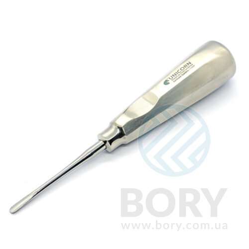 Элеватор Root Elevator 4мм straight Long прямой удлиненный 165мм UNICORN Medical Instruments № 220А