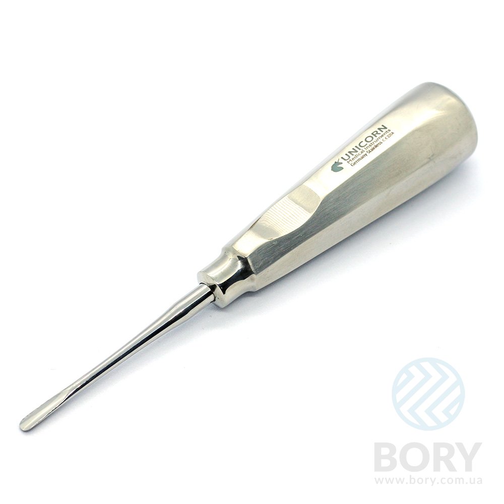 Элеватор Root Elevator 4мм straight Long прямой удлиненный 165мм UNICORN Medical Instruments № 220А