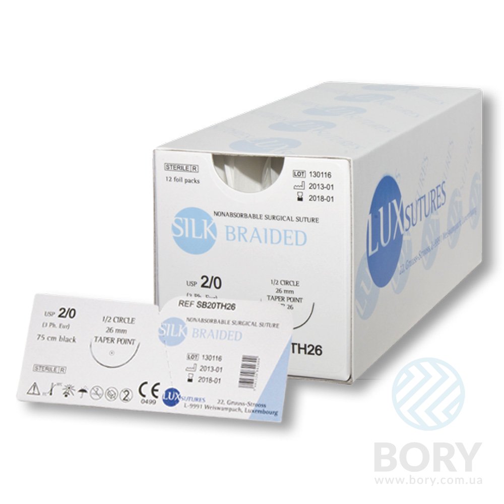 Шовний матеріал Silk Braided Luxsutures шовк плетений