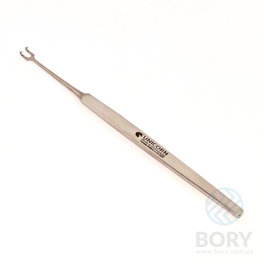 Крючок острый 2 зубца 5мм односторонний Skin Hook Sharp 2 prong UNICORN Medical Instruments № 03-5025