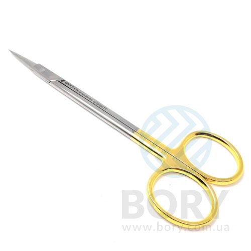 Ножиці хірургічні прямі Kelly Surgical Scissors Straight 160мм UNICORN Medical Instruments № 3509/TC Gold (Tungsten Carbide Inserts)