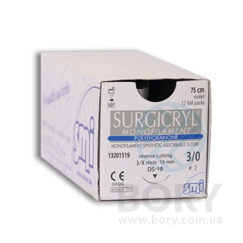 Шовний матеріал SURGICRYL MONOFILAMENT PDO SMI AG Бельгія Сурджікрил ПДО полідіоксанон монофіламент